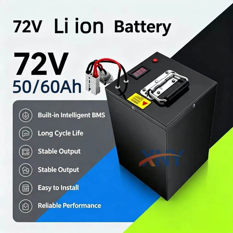 72V 40Ah Lifepo4 Battery Pack - แบตเตอรี่ลิเธียมไอออน 72v 50ah 60ah พร้อมแอปบลูทูธ, ระบบจัดการแบตเตอรี่