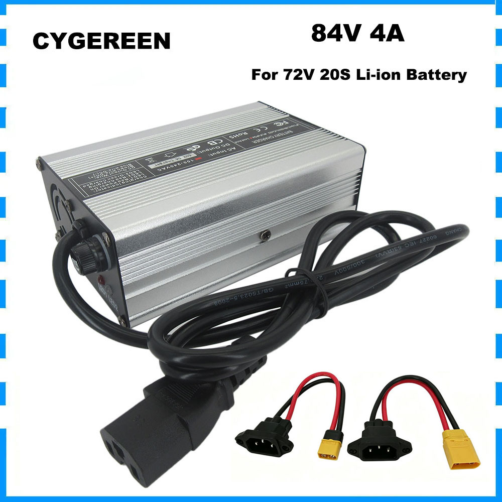 84V 20A Smart Charger - เครื่องชาร์จแบตเตอรี่ลิเธียมไอออนแบบเร็ว 84V 4A 20S สำหรับแบตเตอรี่ 72V