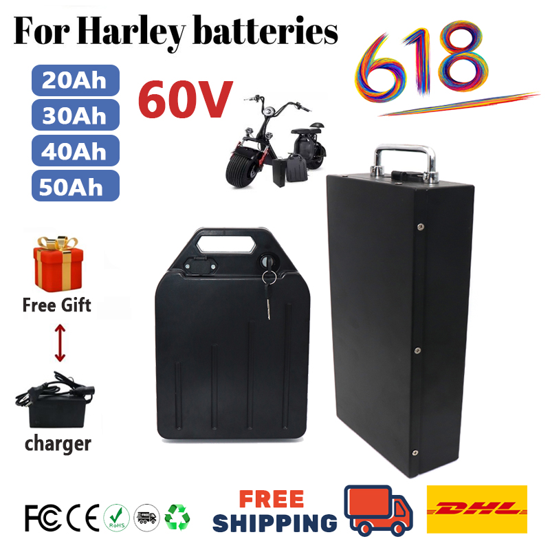 แบตเตอรี่ฮาร์เลย์ 60V 20Ah 30A - 60V 50Ah Electric Scooter Battery บทวิจารณ์และราคา